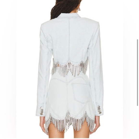 Scalloped AREA Denim Jacket - Picture 4 of 8